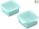 2-Cup Silicone Freezer Trays with Lids – Perfect for Meal Prep, Portion Control, and Easy Freezing-Meal Prep Container Molds for Soup,Leftovers (Bondi Mint, 2 Pack) by TinyTreasures Baby Boutique