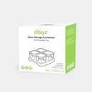 Matyz 4-Pack Baby Glass Jars For Food Storage with Lids Airtight and Stackable Tray (Mint Green, 4 OZ Each) - Small Solid Food Storage Containers For Baby On The Go - Freezer Microwave Oven Safe by TinyTreasures Baby Boutique