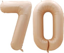 GOER Number 70 Balloons for 70th Birthday Party Decorations,42 Inch Jumbo Foil Helium Balloons for 70th Anniversary (Caramel) by TinyTreasures Baby Boutique