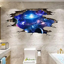 Blue Purple Galaxy Wall Decals, Removable Sticker,The Art Magic 3D Milky Way Dreamscape Home Decor (4 Sheets)