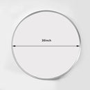 30 Inch Round Bathroom Mirror - Wall Mounted Circle Mirror with Metal Frame, Modern Mirror Suitable for Bathroom, Vanity, Entryway, Living Room, Wall Decor,Silver by CozyNest Decor