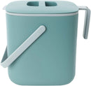 BLUE GINKGO Kitchen Compost Bin [2.6L / 0.69 GAL] – Filter-Free, Odor-Tight Countertop Food Waste Pail with Handles (Made in Korea, Green) by GreenHaven Gardens