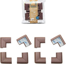 Roving Cove HeftyFit Corner Protector for Baby (8 Large Corners), Heavy-Duty Soft Rubber Foam Furniture Corner Bumper Guards, 3M Adhesive Pre-Taped, Coffee Brown by TinyTreasures Baby Boutique