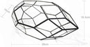 Ferrisland Handmade 10" Large Glass Terrarium Irregular Geometric Planter Indoor Air Plants Holder Window Balcony Display Succulent Flower Pot, Black by GreenHaven Gardens