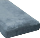 H.VERSAILTEX Velvet Stretch Individual Chaise Cover Sectional Couch Covers for L Shaped Sofa Both Left/Right Furniture Protector Seat Cushion Sofa Cover (1 Piece Chaise Cover, Stone Blue) by CozyNest Decor