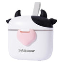 Bebamour Baby Formula Dispenser On The Go, Formula Container to Go, Formula Holder for Travel, Candy Fruit Snack Storage Container with Scoop and Leveller (Black) by TinyTreasures Baby Boutique