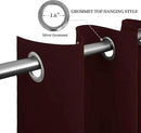 Easy-Going Blackout Curtains for Bedroom, Solid Thermal Insulated Grommet and Noise Reduction Window Drapes, Room Darkening Curtains for Living Room, 2 Panels (52x108 in,Wine) by CozyNest Decor