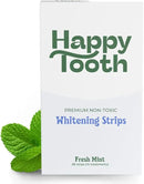 Happy Tooth Natural Teeth Whitening Kit, Strips for Sensitive Teeth, Enamel Safe, Dentist Formulated, Fluoride Free, Natural Ingredients, Gentle Daily Use, 28 Strips, 14 Treatments, Fresh Mint Flavor by CozyNest Decor