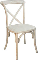 EMMA + OLIVER 2-Pack Lime Wash X-Back Chair by CozyNest Decor
