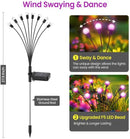 LETMY Solar Garden Lights - 6 Pack Upgraded Swaying Solar Lights Outdoor, 48 LED Firefly Lights Outdoor Waterproof Garden Decorations for Yard Patio Pathway (Purple) by GreenHaven Gardens