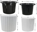 MUZHI Orchid Pot with Slotted Mesh and Holes, Plastic Round Self Watering Planter for Indoor Plants,Flowers,Herbs 3sets and 2sizes, White 7 inch by GreenHaven Gardens
