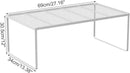 Kitchen Cabinet Storage Shelf Stackable Wire Spice Rack Organizer Heavy Duty Space Saver for Bathroom Bedroom Closet Laundry Room Office Countertop - White, Pack 1 by CozyNest Decor