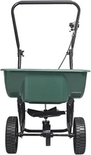 60LB Walk-Behind Broadcast Spreader for Seed,Fertilizer,Salt,Ice Melt, Fertilizer Spreader with Adjustable Drop Rate, Seed Spreaders for Lawns by GreenHaven Gardens