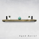 Rustic Shelves with J-Brackets Set of 2, Industrial Shelf, Kitchen Shelves, Solid Wood, Decorative Wall Storage, Heavy Duty, URBANDI (Grey, 36Wx12D)