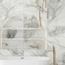 Soft White with Light Gray 32x32 Matte Square Porcelain Large Format Tile (2 pack, 13.78 sq ft/case)