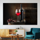 Red Wine and Bottle Canvas Print