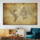 Push Pin World Map Canvas Print – Travel Tracker Wall Art