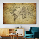 Push Pin World Map Canvas Print – Travel Tracker Wall Art