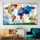 World Map Canvas Print – Framed Travel Map Wall Art for by MyGreatCanvas | Canvas Wall Art Prints | Photo Prints & Wall Decor