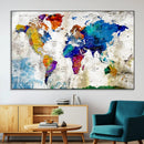 World Map Canvas Print – Framed Travel Map Wall Art for by MyGreatCanvas | Canvas Wall Art Prints | Photo Prints & Wall Decor