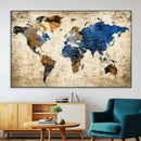 World Map Canvas Print – Detailed Map of the World Wall Art by MyGreatCanvas | Canvas Wall Art Prints | Photo Prints & Wall Decor