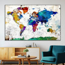 World Map Canvas Print – Detailed Map of the World Wall Art by MyGreatCanvas | Canvas Wall Art Prints | Photo Prints & Wall Decor