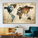 World Map Canvas Print – Detailed Map of the World Wall Art by MyGreatCanvas | Canvas Wall Art Prints | Photo Prints & Wall Decor
