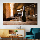 Wine and Bottle Wall Art Canvas Print by MyGreatCanvas | Canvas Wall Art Prints | Photo Prints & Wall Decor