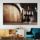 Wine and Barrel Wall Art Canvas Print by MyGreatCanvas | Canvas Wall Art Prints | Photo Prints & Wall Decor