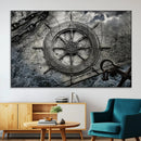 Ship Steering Wheel Vintage Wall Art Canvas Print by MyGreatCanvas | Canvas Wall Art Prints | Photo Prints & Wall Decor