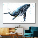 Watercolor Whale Wall Art Canvas Print by MyGreatCanvas | Canvas Wall Art Prints | Photo Prints & Wall Decor