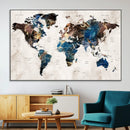 World Map Canvas Print – Framed Travel Map Wall Art for by MyGreatCanvas | Canvas Wall Art Prints | Photo Prints & Wall Decor