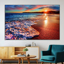 Colorful Coastal Sunset on the Beach Canvas Print, Ocean