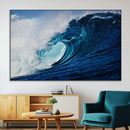Ocean Wave at Sunset Canvas Art, Large Wall Print of Vibrant