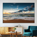 Ocean Beach Wall Art Canvas Print Sunset Artwork Print by MyGreatCanvas | Canvas Wall Art Prints | Photo Prints & Wall Decor