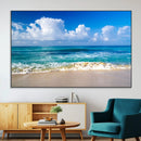 Tropical Beach 3-Panel Canvas Wall Art – Serene Ocean Waves