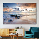 Serene Weather On The Beach Wall Art Canvas Print