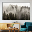 Foggy Mountain Wall Art | 3-Panel Foggy Forest and Mountain