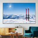 Ski Season Snow Wall Art Canvas Print