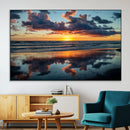 Beach Sunset Print - Stunning Ocean Canvas Artwork with by MyGreatCanvas | Canvas Wall Art Prints | Photo Prints & Wall Decor