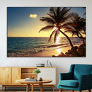 Sunset Palm Trees Wall Art Canvas Print by MyGreatCanvas | Canvas Wall Art Prints | Photo Prints & Wall Decor