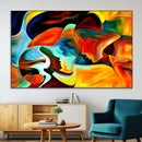 Human Love Figures Abstract Wall Art Canvas Print
