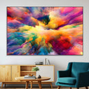 Blazing Vibrant Colors Cloud Wall Art Canvas Print