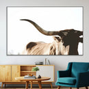 Texas Longhorn Wall Art Canvas Print | 3-Panel Large