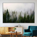 Misty Pine Forest Wall Art Canvas Print | 3 Panel Green by MyGreatCanvas | Canvas Wall Art Prints | Photo Prints & Wall Decor