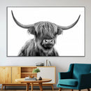 Scottish Highland Cow Cattle Art Print Wall Art Canvas Print by MyGreatCanvas | Canvas Wall Art Prints | Photo Prints & Wall Decor