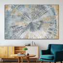 Radiant Abstract Wood Rings Canvas Art – Modern Triptych