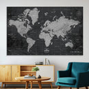 World Map Canvas Print – Detailed Map of the World Wall Art