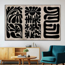 Canvas Print Wall Art Abstract Art Boho, Framed Boho Art