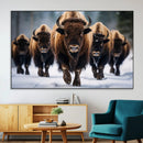 Buffalo Wall Art Canvas Print, American Bison Herd Wall Art by MyGreatCanvas | Canvas Wall Art Prints | Photo Prints & Wall Decor